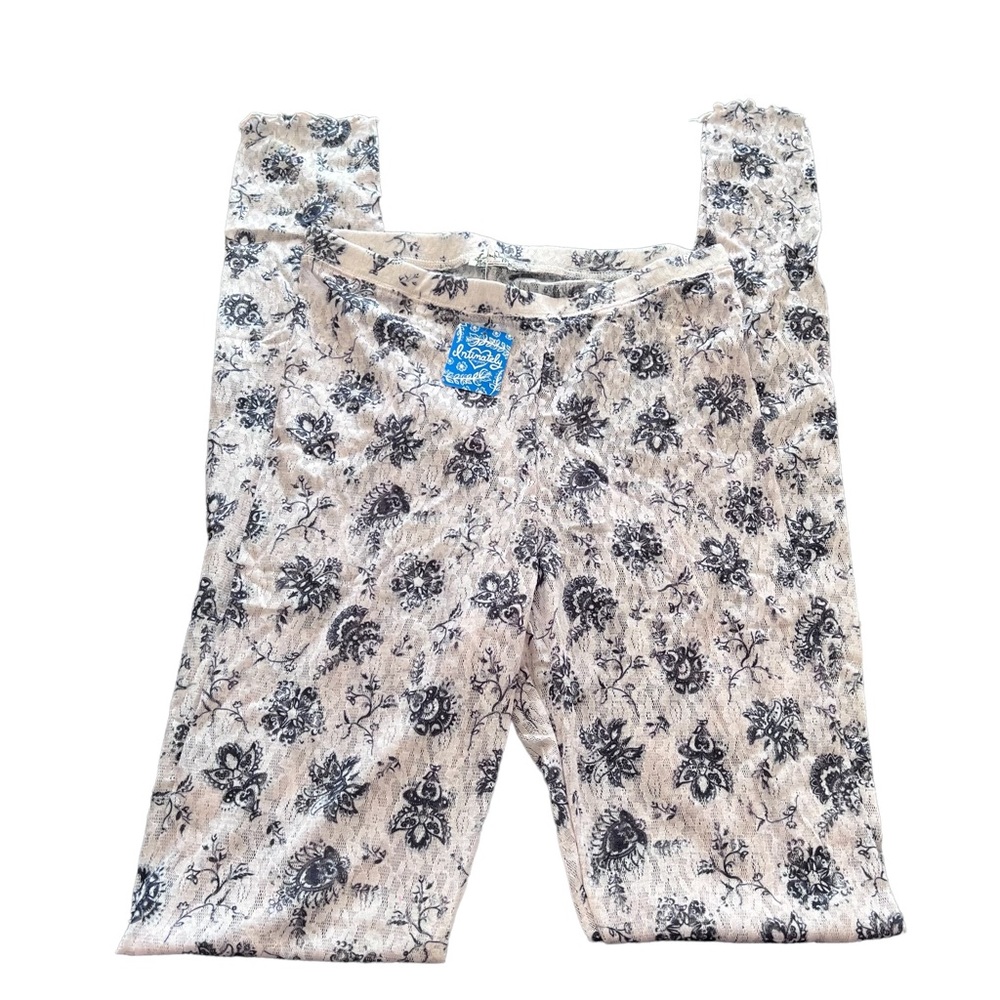 Free People Layered In Lace High Rise Leggings Ivory Chamoix Combo Size Medium